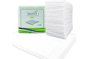 VITAL INNOVATIONS GMBH Premium Einweg Inkontinenzunterlagen - maximaler Schutz, hohe Saugfähigkeit - Wickelunterlagen wasserdicht für trockene Matratze, Bett, Stuhl, Boden | Senioren, Babys, Tiere (60x60, 120)