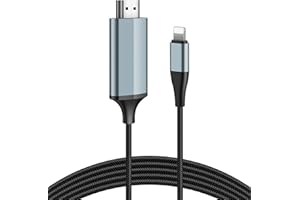 IDOOVE HDMI-Kabel für iPhone, HDMI-Konverter-Kabel, zur Übertragung von iPhone 14/13/ 12 auf TV, YouTube-TV-Ausgang, HD-Auflösung 1080P, 4 m (iPhone 16/15/Netflix wird nicht unterstützt)