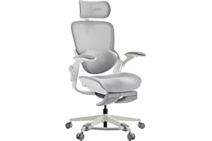 MUSSO E80 Muse FemmePosture ergonomiczne krzesło biurowe dla kobiet, nachylenie 135° i podparcie lędźwiowe 3D, zagłówek 4D 17 cm, wysuwany podnóżek, regulacja głębokości siedziska/wysokości