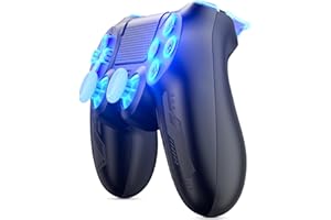 FOIRCEADAL RGB Wireless Controller for P-4 Gamepad with 6-Axis Motion Sensor Turbo Touch Pad Joystick for Ps4/pro/slim/PC
