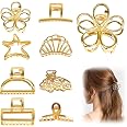 Lot De 12 Petites Pinces à Cheveux Métal Dorées - Antidérapantes Pour Filles Et Femmes