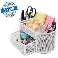 Callas Metal Mesh Desk Organizer, ld708-05, White