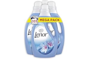 Lenor Fabric Conditioner, 332 Washes, 11.6L (2.9L x 4), Spring Awakening, Protects Clothes From Stretching, Fading & Bobbling