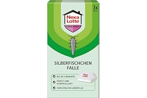 Nexa Lotte Silberfischchen Falle, 3 Stück, insektizidfrei, hochwirksam, feuchtigkeitsbeständig, ideal für Küche und Bad, bis zu 3 Monate Schutz