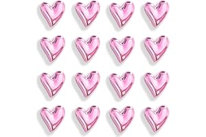 Janlifian 16PCS Pink Fridge Magnets Cute Love Heart Magnet Set 2.1cm Small Heart Decorative Magnets Funny Home Kitchen Refrigerator Office Whiteboard Magnetic Stickers Decoration