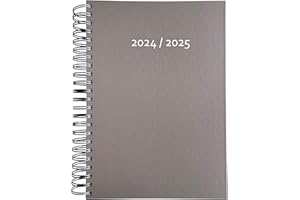 EDITION CUMULUS 2024/2025 gruby kalendarz DIN A4 – taupe (beżowy) – wyprodukowano w Niemczech – idealny do biura – na jedną pełną stronę A4 dziennie – Aug 24 – Aug 25