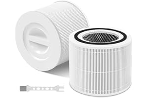 Laukowind 2 Core 300 Filtro purificatore d'aria per Levoit Core 300 Core 300s Core 300-RF 3 in 1 HEPA H13, Purifica fino al 99,98% degli allergeni per chi soffre di allergie e fumatori, Bianco