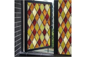 Siunwdiy Stained glass window film church,window privacy film,door stickers for interior doors,window frosting film,Home Foil Stickers,3,60x120cm