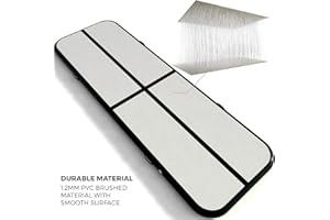 Ukiki Tapis Gonflable de Gymnase Tapis Gonflable de Culbutage Gonflable Tapis Gonflables pour Maison Gymnase Parc sans Pompe 400 X 100 X 10CM