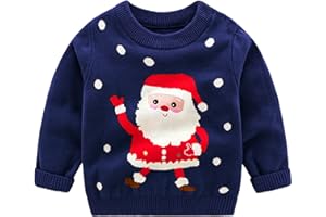 JiAmy Pull Noël Bébé, Nourrisson Tout-Petit Pull de Noël Cerf Enfant pour Garcon Fille 12 Mois-5 Ans