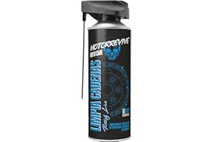 Motorrevive Nettoyant de Chaînes Racing Line pour Motos de Compétition 510 ML. Nettoyage Profond et Rapide sans Corrosion. Formule Professionnelle pour Motos Sportives et de Haute Vitesse