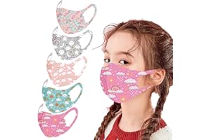 YPINGLONK 5 Piezas Niña Niños Bufanda Ropa de algodón Reutilizable Lavable, Infantil Patrón de Dibujos Animados