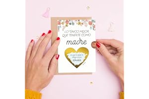 WILD CONFETTI Anuncio embarazo abuela | Anunciar embarazo abuelos | Tarjeta rasca anuncio embarazo sorpresa | Anuncio embarazo original (MADRE)