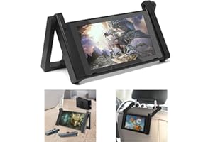 FASTSNAIL 2 in 1 Stand Compatible with Nintendo Switch & Switch OLED Model, Car Headrest Mount Universal Car Holder Table Stand Replacement for Nintendo Switch & Switch OLED Model