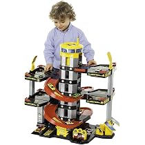 Garage Giocattolo A 5 Piani Per Bambini - Con Ascensore, Rampe, Auto Polizia, Luce E Suono