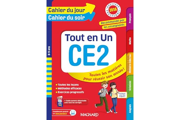 Cahier du jour/Cahier du soir Tout en Un CE2 - Nouveau programme 2016