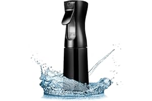 LSAIFATER Flacone spray per capelli, nebulizzatore continuo per capelli, acconciature, piante e pulizia (160 ml, nero)