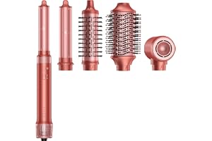 HITTIONA Airstyler 5-i-1 med locktång, bilinslagning och hårfön, multihårstyler för snabbtorkande, inga värmeskador, fluffiga lockar och silkeslent hår, med resväska