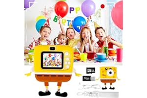 SPVN Macchina Fotografica Bambini, Fotocamera selfie per bambini, Mini Ricaricabile Fotocamera Digitale Videocamera Regalo per 3-10 Anni, con Scheda 32 GB, Regali Giocattolo di Natale & Compleanno