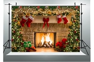 WAWBACKDROP WaW 2.7x1.8m Fotografie Fotostudio Hintergrund Schmetterling Weihnachten Kamin Fotohintergrund Weihnachs Kinder Newborn Baby Shooting Fotobox Hintergrund