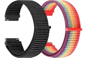TumCez 18mm 19mm 20mm 22mm 24mm Cinturino per Uomo Donna,Regolabile Sgancio Rapido Cinturini Orologio in Nylon per Samsung/Garmin/Fossil/Amazfit/Huawei Orologio