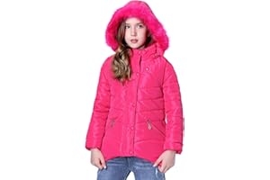 LSERVER Rgazza Giacca Invernale da Principessa Piumino Caldo con Cappuccio Bambina Cappotto a Manica Lunga