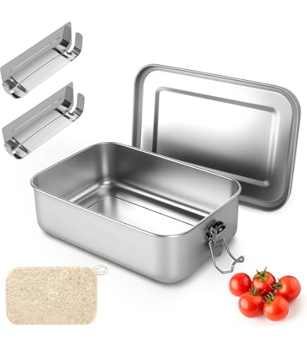 Contenitori Acciaio Inox 304 Per Pranzo - 3 Misure (660/1040/1590 Ml) A Prova Di Perdite - Foto 3