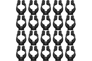 EEEKit 20 Pezzi Clip di stoccaggio per canne da Pesca a Parete Morsetti Organizer per Rack, Supporto per Canna da Pesca Clip per Rack