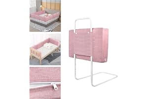 ACXIN 40-60 cm - Lit à barreaux doux et réglable en hauteur - Couverture anti-chute pour enfant - Barrière de lit pour enfant - Disponible en plusieurs tailles (poudre de cerise, 50 cm)