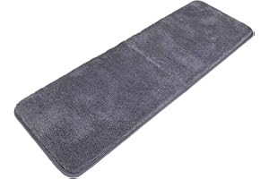 Carvapet Antiscivolo Tappetino Bagno Assorbente Acqua Tappeto Foccia per il Bagno Morbido Peluche Microfibra Tappeto da Bagno (Grigio Scuro, 50x150cm)