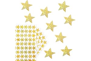 GEBETTER 540pz Adesivi Stelline Dorate Sticker Stelle Glitterati Natalizi per Bambini Biglietti Busta Scrapbooking Lavoretti Pacchi Regalo Natale