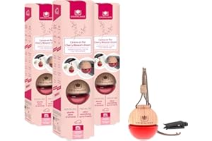 Cristalinas Car Air Fresheners Cherry Blossom Dream Scent, Pack Of 3 - Odour Neutralising 2 in 1 Air Fresheners for Cars, Essential Oils Car Air Freshener Scent for Men & Women lasts upto 8 weeks