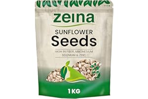 ZEINA LOVE OUR FOOD Zeina Sunflower Seed Kernels (1Kg) - Ready to Eat Naturally Gluten Free Vegan Approved Sunflower Seeds for Cooking, Baking and Healthy Snacks, Kosher Approved