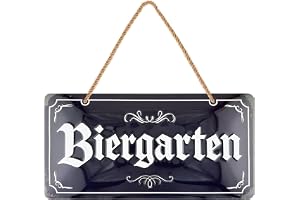 LANOLU retro plåtskylt, ölträdgårdsskylt med sladd, rolig ölträdgårdsdekoration för trädgård terrass lövverk, fars dag skylt