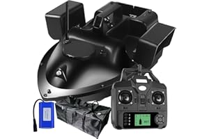 FUMENG Barca da pesca Bait, LED Night Light Boat Impermeabile per Aiuti ad Aiuti da Pesca Strumento, Fermata wireless Bait Bait Boat Fish Finder Regali per uomo,12000mah