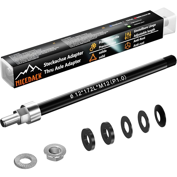 Thule Achsadapter Per Bici Con Mozzo Interno - Adattatore Universale | Per Carrellini E Seguiti - Foto 4