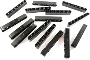 15 stycken Lego TECHNIC "lyftarm 1 x 7 noppor" i svart.