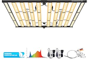 THE HOOKAH THE GROW 1000 Watt Lightweight LED Vollspektrum (mit UV- und Infrarotlicht) Leistungsstarke Pflanzenlampe, 0%-100% Dimmbar, Growzelt, Daisy-Chain Funktion, Blüte Wachstum