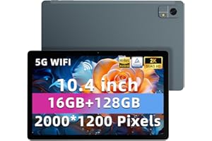 Semeakoko 10.4 inch Android Tablet,Octa-core,16GB+128GB ROM(TF 1TB),Lightweight Tablet with 2K FHD Display,4xSpeakers,WiFi Android Tablets,BT 5.0/GPS/13MP+5MP/10000 mAh