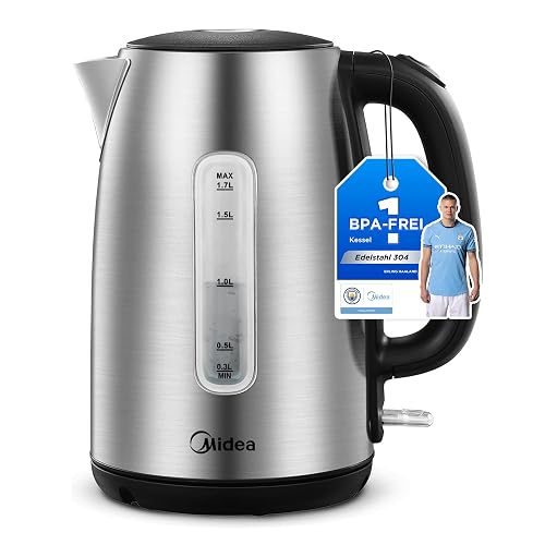 Midea Wasserkocher Edelstahl, 1,7 L