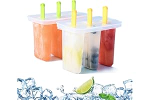 AMDONALO 6 Eisformen Eis am Stiel Stieleisformen mit Deckel für den Heimgebrauch Kinder Stieleisformen DIY Hausgemachtes Eis Eiscreme Sorbetform