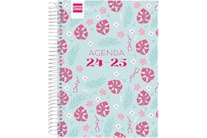 Finocam - Agenda Cool 2024 2025 1 Día Página Septiembre 2024 - Junio 2025 (curso lectivo) + Julio y Agosto resumidos Selva Español