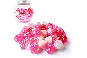 BESCON DICE Bescon Polyhedral RPG Dice Full 35pcs Blossom Set, DND Role Playing Game Dice 5X7pcs