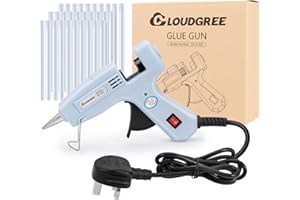Hot Glue Gun, Cloudgree 20W Mini Glue Guns Hot Melt Glue Gun with 30pcs 7mm x 100mm Glue Sticks for Crafting, DIY, Arts & Crafts, Sealing, Home Repairs, Cards, and Glass
