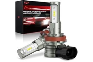 AUXIRACER Bombillas LED H11 H8 H9, 16000LM 6500K Blanco Frío H11 Led para Faros de Coche, Repuesto para Bombillas Halógenas y Kit Xenon, 2 Bombilla