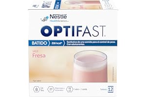 Optifast Batidos para Adelgazar – Sabor Fresa – 12 Sobres de 55 g - Batidos Sustitutivos de Comida – Ayuda a Mantener el Peso o a Adelgazar Rápido y Efectivo Mujer y Hombre