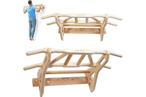 GORILANT Gorletic - Barra Dominadas Madera con Agarres Multifuncionales hasta 130kg, Pull Up Bar para Puerta y Pared, Entrenamiento Calistenia y Gym en Casa