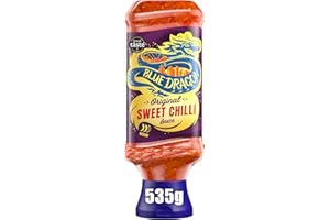 Blue Dragon Thai Sweet Chilli Dipping Sauce 535g | Medium Heat | Perfect with Goujons, Wraps, Chicken, Halloumi & More