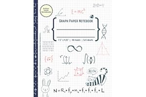 Graph Paper Composition Notebook 5x5: 5 squares per inch, 7.5" x 9.25", 110 pages Math and Science Composition Notebook for Students | Arthur Smile Notebooks