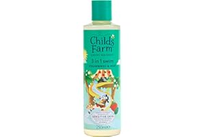 Childs Farm Kids 3 in 1 Swim, Strawberry & Mint - Body Wash, Shampoo & Conditioner | Tear-free | Suitable for Dry, Sensitive Skin, 250ml